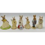 Royal Doulton Bunnykins Figures to include: Bride DB101, With Love DB269choir Singer DB223,