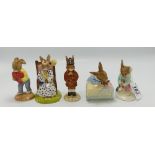 Royal Doulton Bunnykins figures: Brownie DB61, Susan DB83, New Baby DB158,