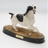 Beswick Spaniel on ceramic plinth: 2980