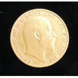 1903 gold half sovereign: Edward VII and St George and the dragon.