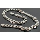 Gents large Silver necklace: length 50.5cm, 81.6g.