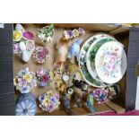 A collection of pottery to include collectors plates, floral fancies, Wedgwood Jasperware,