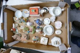 A mixed collection of items to include: Border Fine Arts Beatrix Potter figures,