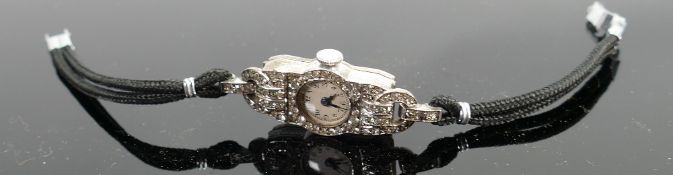 Silver marcasite cocktail watch: