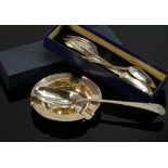 Hallmarked Silver cutlery including Irish Silver spoon etc,
