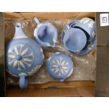 Wedgwood Jasperware Tea Service: seven piece