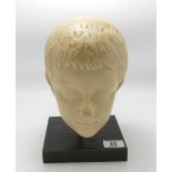 Resin bust of Roman child: height 15cm