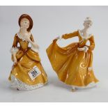 Royal Doulton lady figures: Kirsty HN2381 & Hannah HN4407(2)