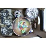 A mixed collection of pottery: to include Wlkinsons Bowl, signed art pottwery vase,