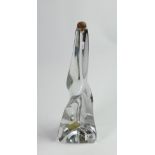 Large Baccarat art glass vase: with twisted form .