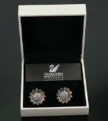 Swarovski gilt glass set earrings: