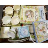A collection of Royal Doulton Bunnykins Nursery Ware: including mugs, bowls,