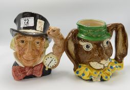 Royal Doulton Large Character Jugs: The Mad Hatter D6598 & The March Hare D6776(2)