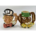 Royal Doulton Large Character Jugs: The Mad Hatter D6598 & The March Hare D6776(2)