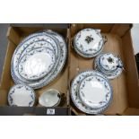 A collection Keelings & Co Losol Ware dinner ware: comprising large oval platters, tureens,