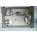 A collection of pottery birds to include: Kowa Pigeon, Eagle,