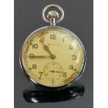 Helvetia military pocket watch: GS/TP with broad arrow marks to rear of case.