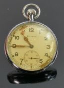 Helvetia military pocket watch: GS/TP with broad arrow marks to rear of case.