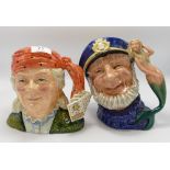 Royal Doulton Large Character Jugs: Fortune Teller D6874 & Old Salt D6551(2)