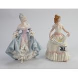 Royal Doulton lady figures: Southern belle HN2425 & Nicole HN3421(2)