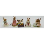 Royal Doulton Bunnykins Figures to include: Storytime DB9, Busy Needles DB10, Girl Skater DB152,