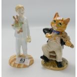 Royal Doulton Collectors Club Figure Lights Out Hn4465: together with Cat & Fiddle (2)