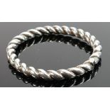 Silver rope twist bangle,