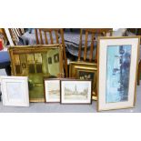 A collection of six framed prints(6):