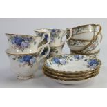 Royal Albert Midnight Rose cups and saucers etc:
