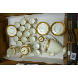 Aynsley china gilded coffee ware: comprising coffee cups & saucers,