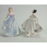 Royal Doulton lady figures: Kate HN2789 & Faith HN4151(2)
