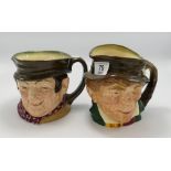 Royal Doulton Large Character Jugs: Paddy & Sam Weller(2)