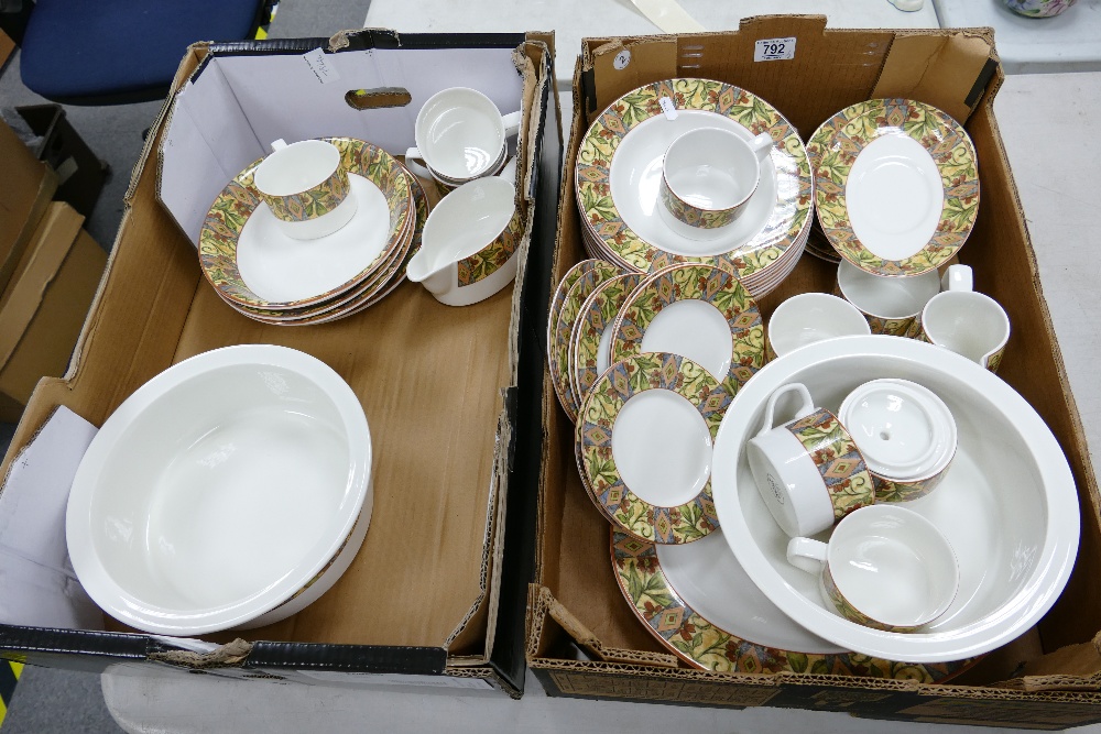 A large collection of Doulton Everyday Cinnabar patterned tea and dinner ware: includes rimmed