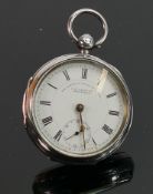 Silver 19th century English Lever pocket watch : J. G Graves of Sheffield.