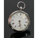 Silver 19th century English Lever pocket watch : J. G Graves of Sheffield.