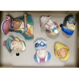 A collection of Bossons Plaster Wall Plaques to include: The Highwayman, Engineer, Squire, JocK,