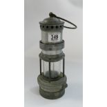 Unusual aluminium miners / safety lamp: