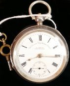 Silver English Lever pocket watch: H Samuel, Manchester.