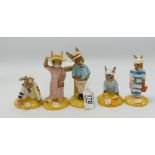 Royal Doulton Bunnykins figures: Mother DB189, Seaside DB177,Sailor DB166,