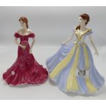 Coalport Lady figures Forever your & Ruby Anniversary(2):