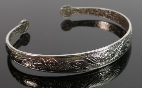 Ornate Silver bangle,