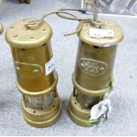 Hockley & Welsh Tourist Brass Safety Miners Lamps(2):