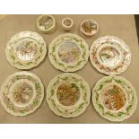 A collection of Royal Doulton Brambly Hedge items to include: Decorative plates,