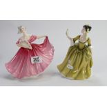 Royal Doulton lady figures: Simone HN2378 & Elaine HN3307(2)