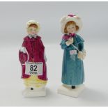 Royal Doulton Kate Greenaway Figures: Carrie HN2800 & Georgina HN2377(2)