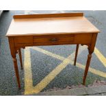 Edwardian Ash Single Drawer Side Table: