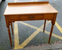 Edwardian Ash Single Drawer Side Table: