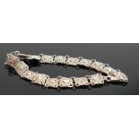 Silver ornate bracelet, 9.