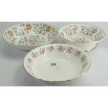 A mixed collection of items: to include Minton large fruit bowls in the Spring Bouquet and Haddon