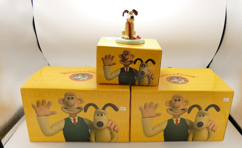 Three Wallace and Gromit figures: to include wool shop encounters,